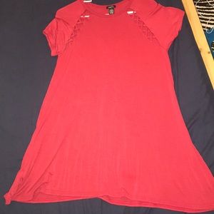 red t-shirt dress